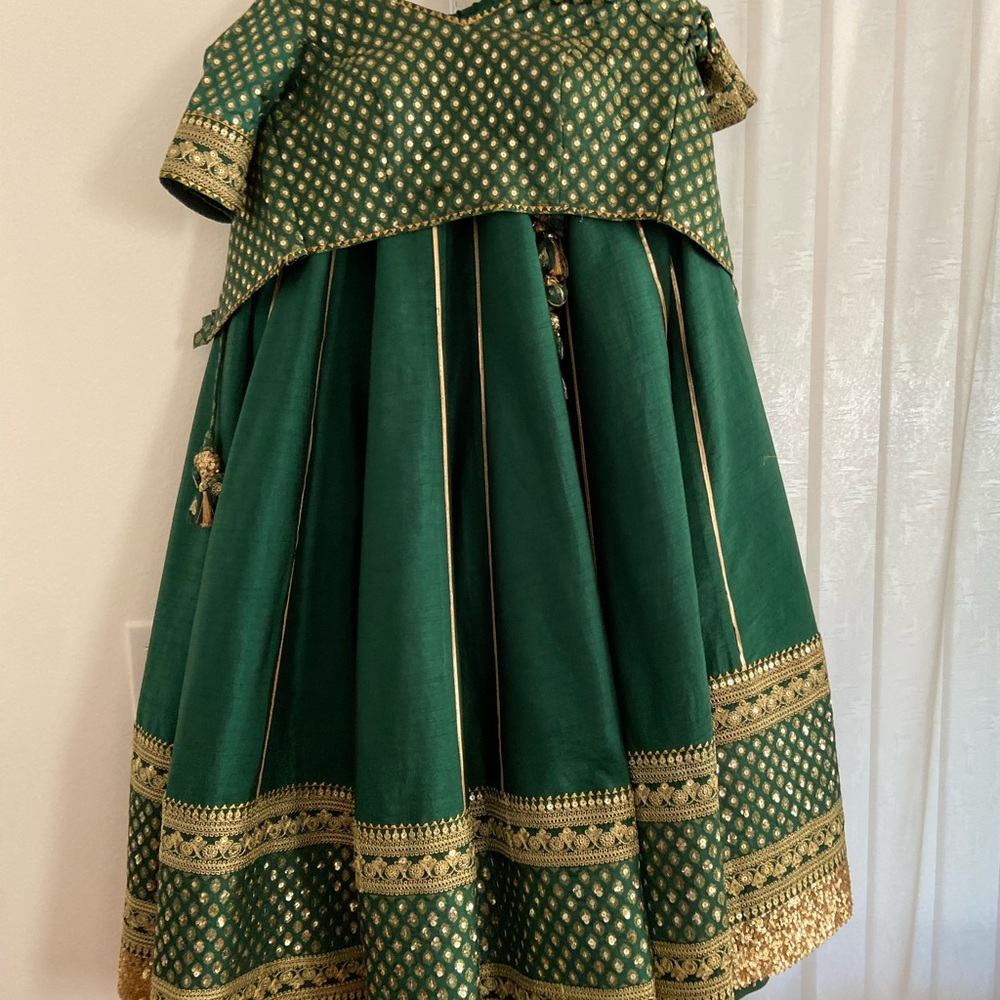 Forest green lehenga